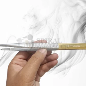 Bonney Forceps, T.C, Straight, 1X2 Teeth, 18cm